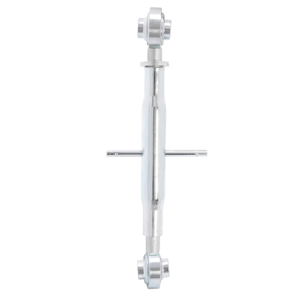3-point hitch top link with upper and lower threaded eye mounts, galvanized steel