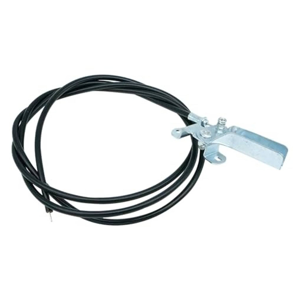Universal throttle cable assembly with black cables and silver end mounting hardware