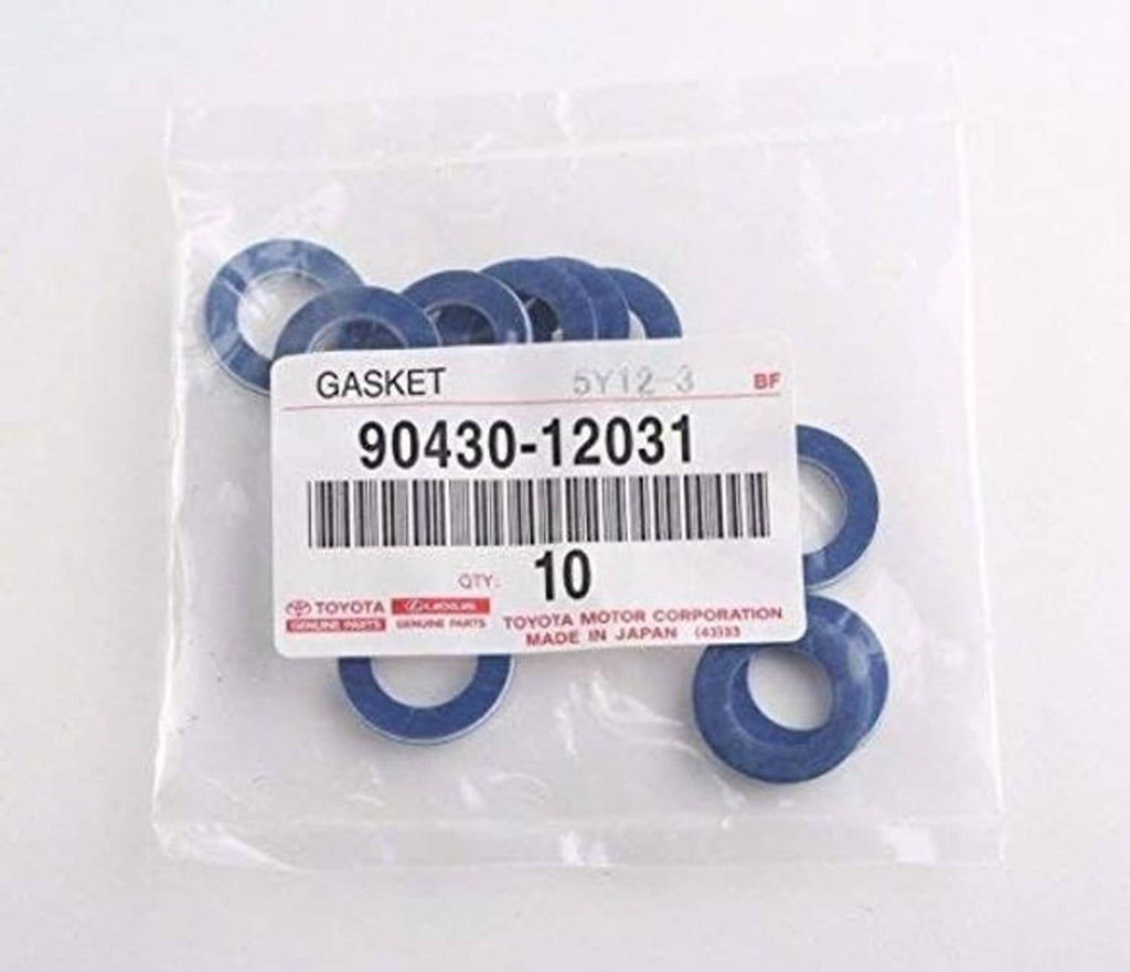 Toyota oil drain plug gaskets in bag, label 90430-12031 qty 10