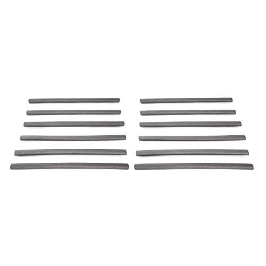 Grey foam enclosure tube segments, set of 12, straight cylindrical bars