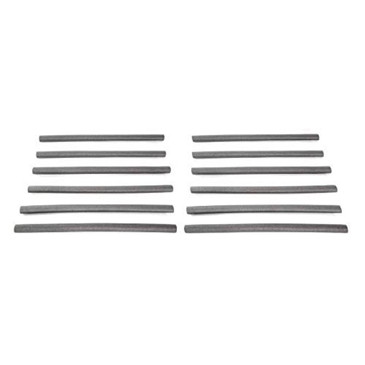 Grey foam enclosure tube segments, set of 12, straight cylindrical bars