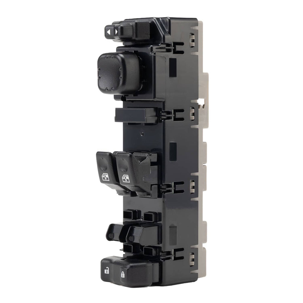 Driver side power window switch with top round switch and stacked button panel