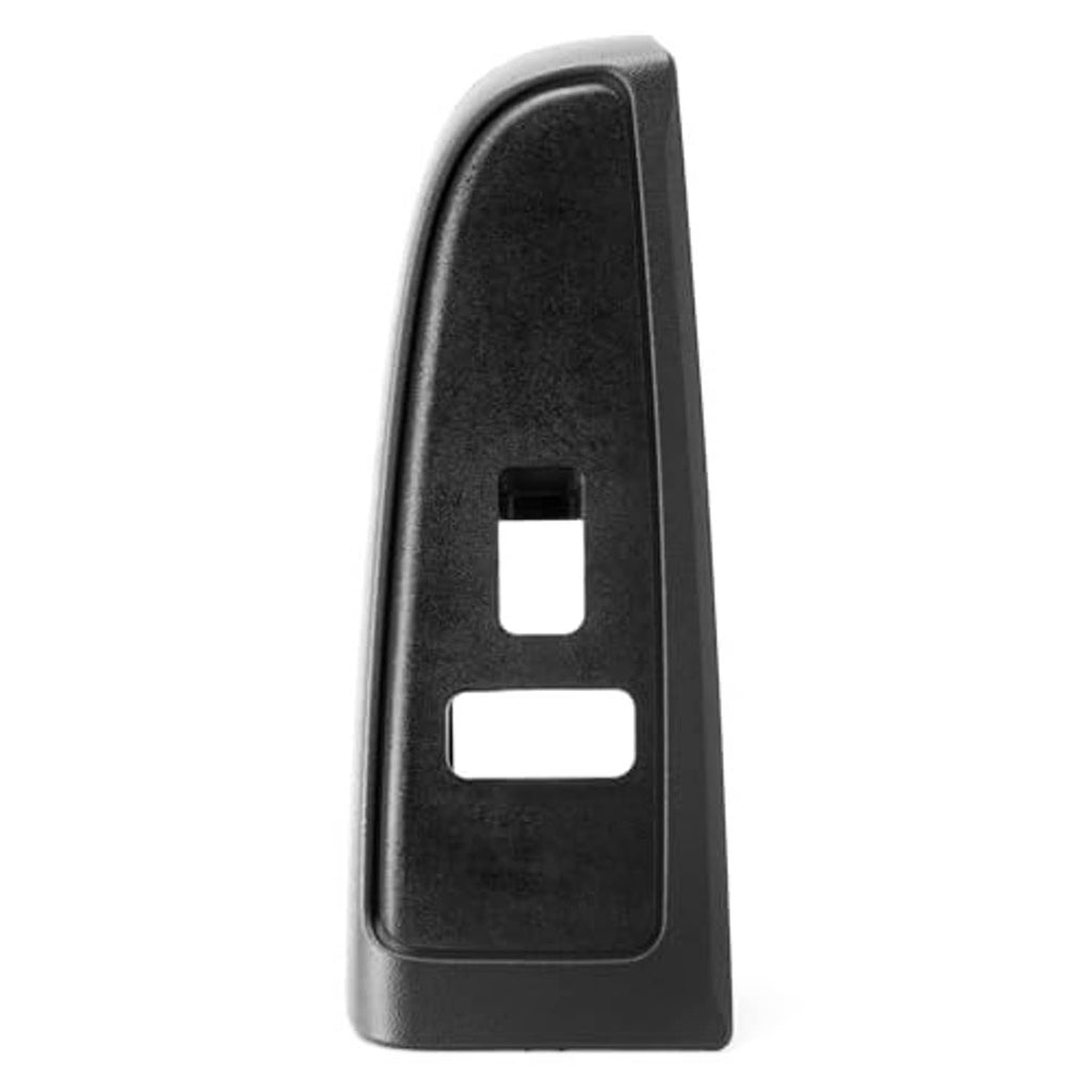 Window switch bezel cover, black plastic with two rectangular switch cutouts