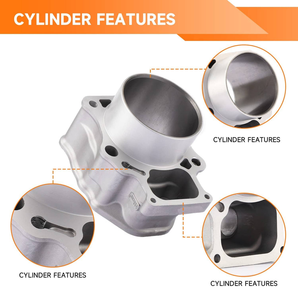 Cylinder features diagram highlighting cylinder bore and chamber areas
