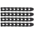 Black wheel stabilizer straps with multiple adjustment holes, set of four
