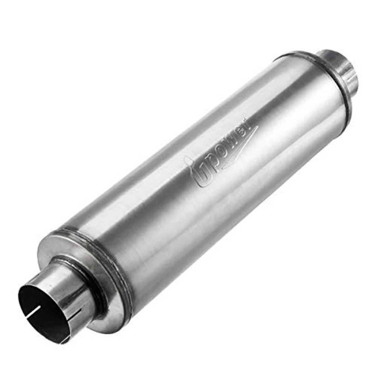 Stainless steel diesel exhaust muffler cylinder with end cap inlet
