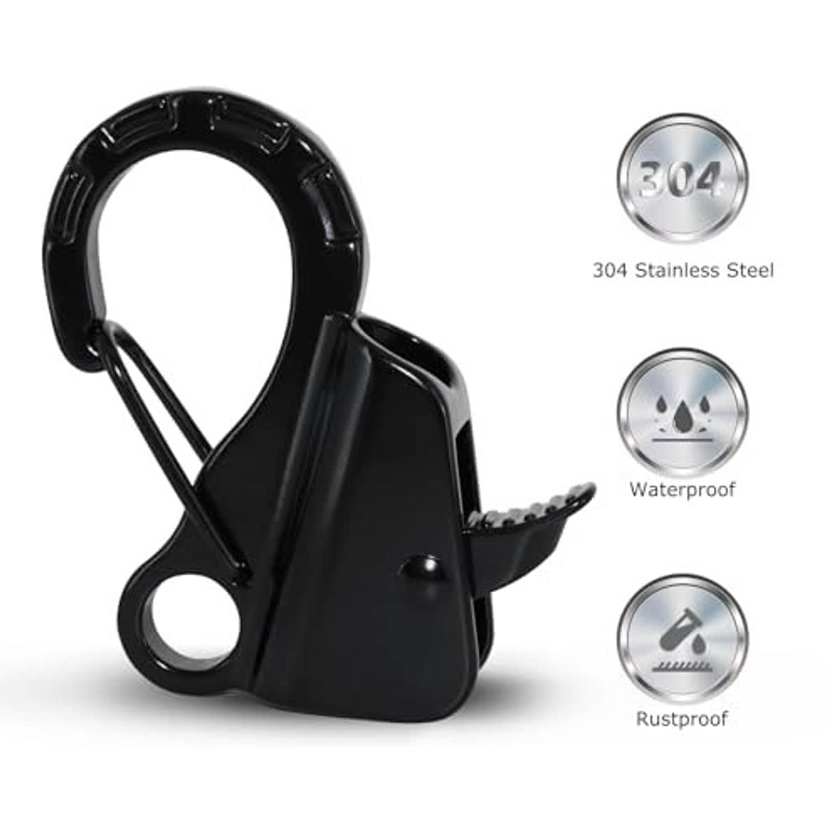 Black anchor hook with 304 stainless steel, waterproof and rustproof