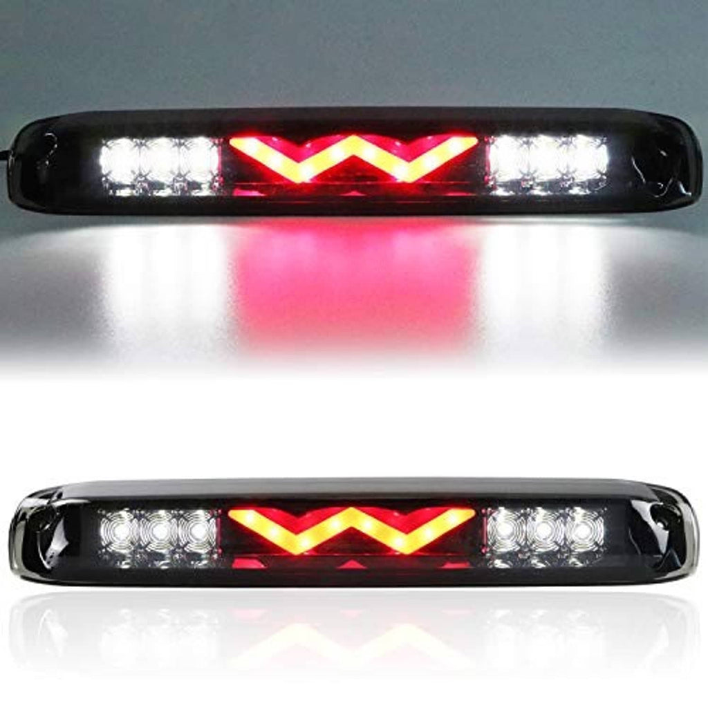 LED third brake light with smoked lens and red arrow-like LED glow