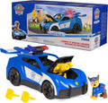 Paw Patrol blue Chase Launch 'N' Rescue Cruiser toy car with Chase figure and launcher pieces