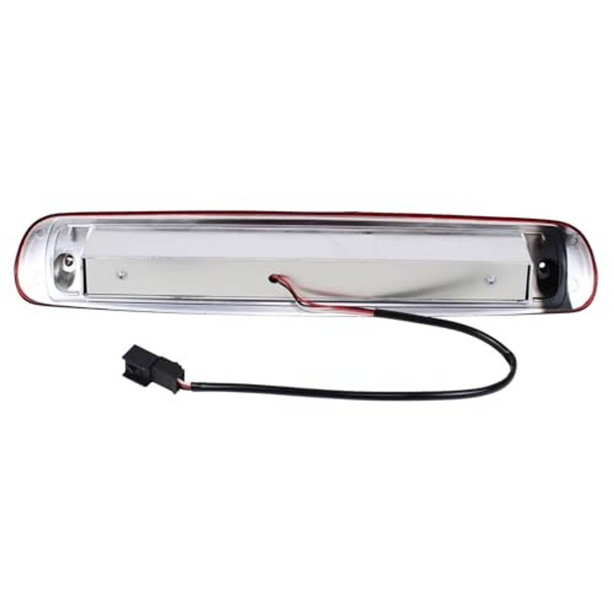 Third brake light housing without outer cover, showing internal components and black wiring