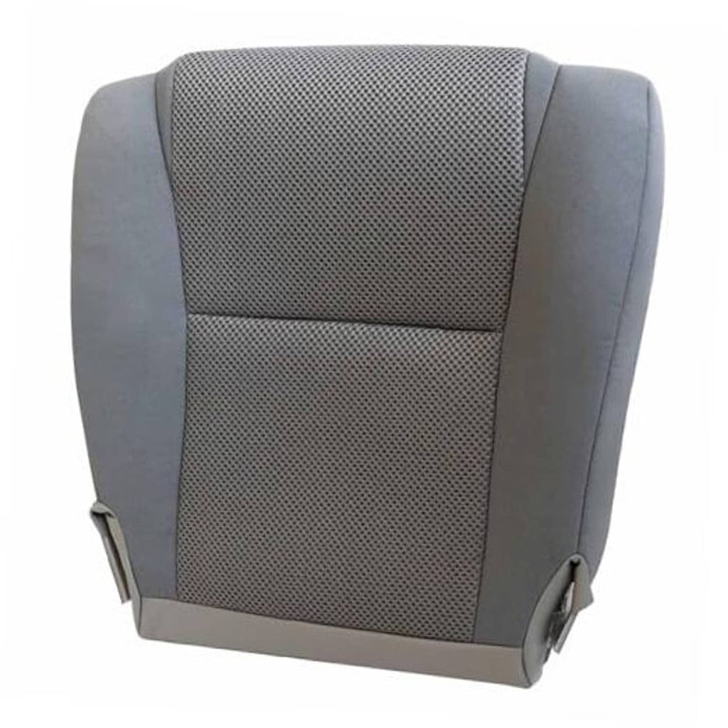 Gray cloth seat cover for front bottom driver or passenger side, textured center panel