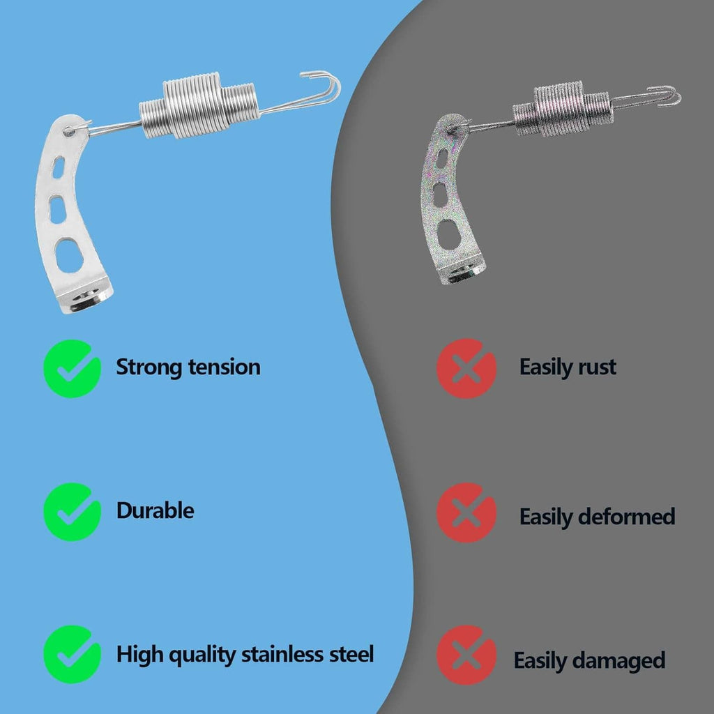 Stainless steel return spring bracket kit with coil spring and mounting bracket