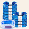 Blue cat litter refill bags bundle with multiple cartridges, sealed packs in 9-pack set.