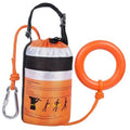 Orange and black throw bag with reflective band, silver accents, and orange grab ring