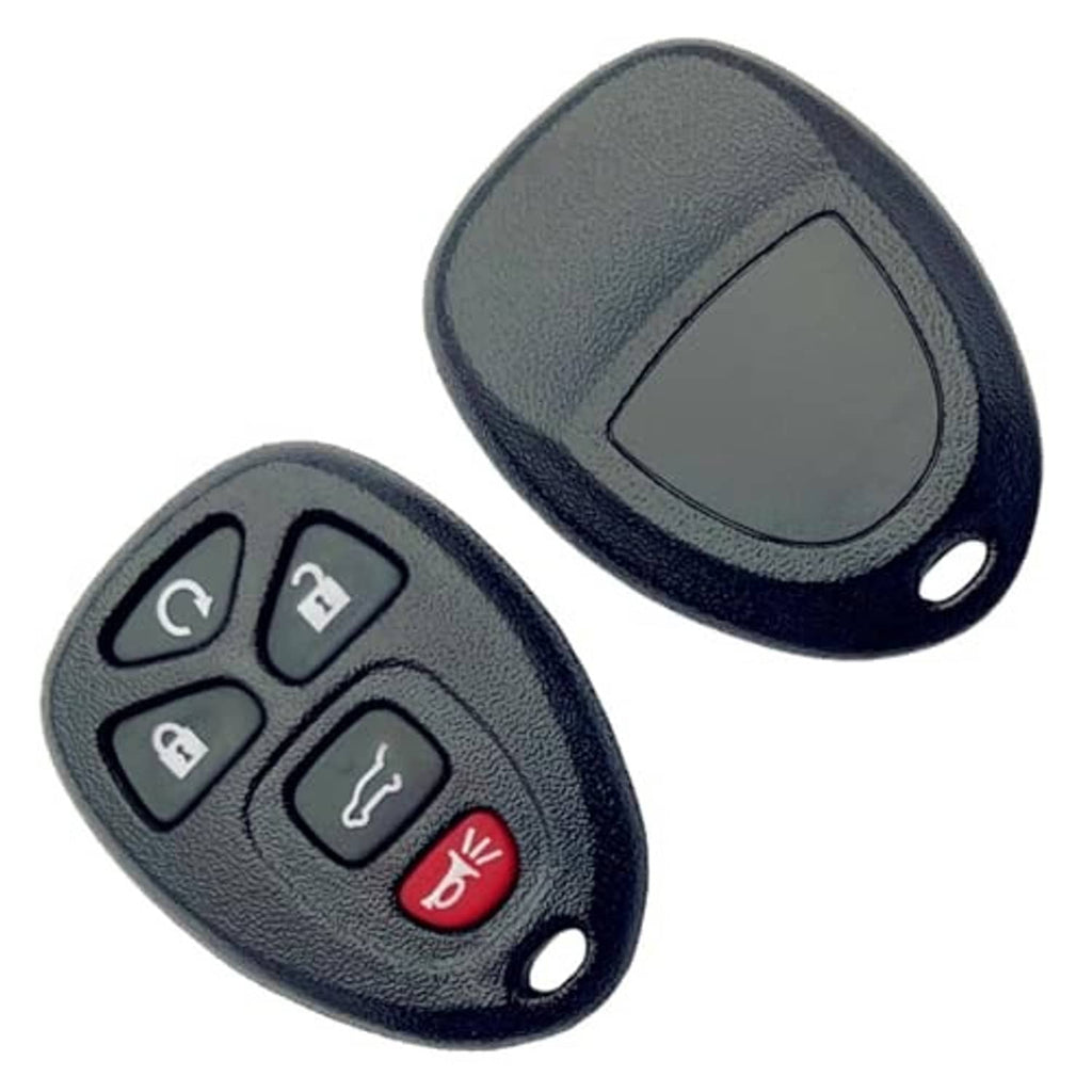 Dark gray key fob shell cover with 5 button icons and key ring hole