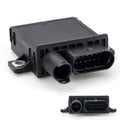 Glow plug control module with black housing and dual electrical connectors