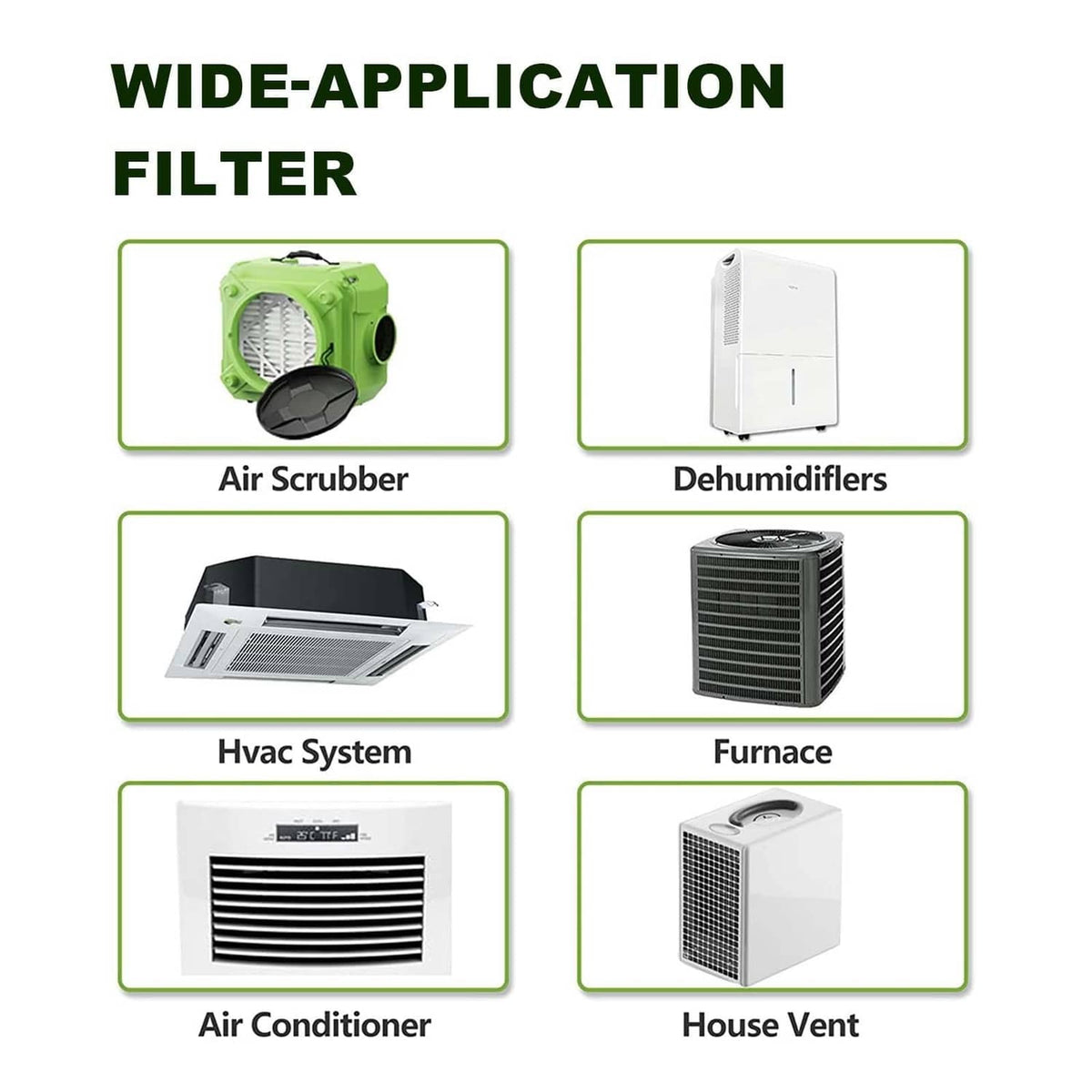 JASENG wide-application pleated air filter for HVAC, furnace, air conditioner