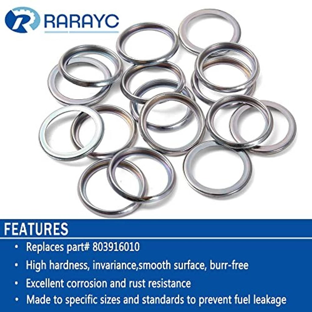 Oil drain plug crush washers set, silver steel rings; replaces 803916010