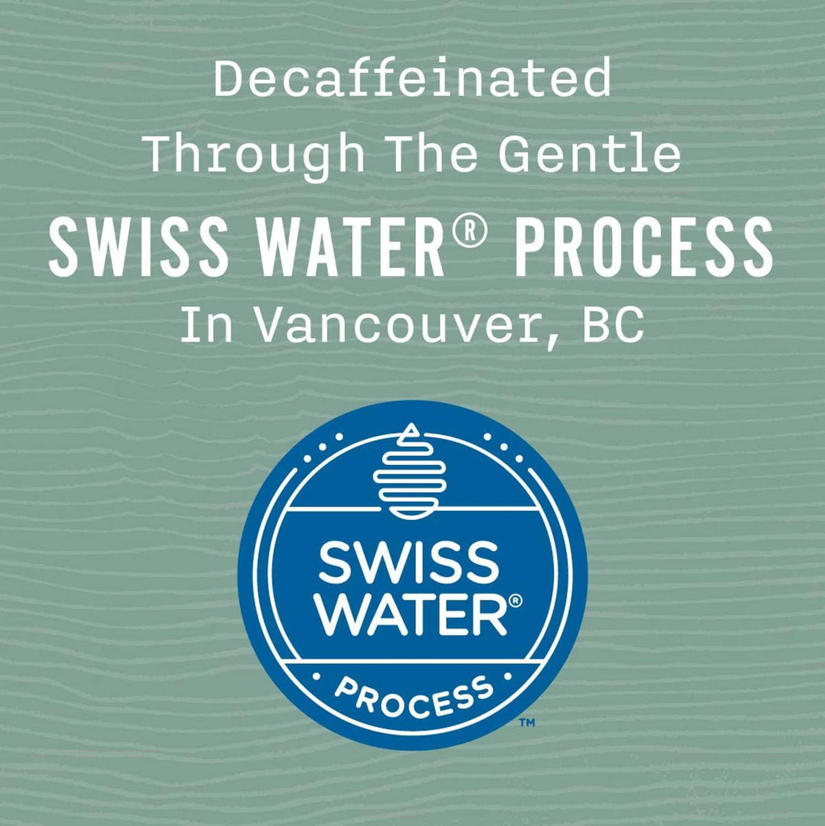 Swiss Water process decaf label graphic