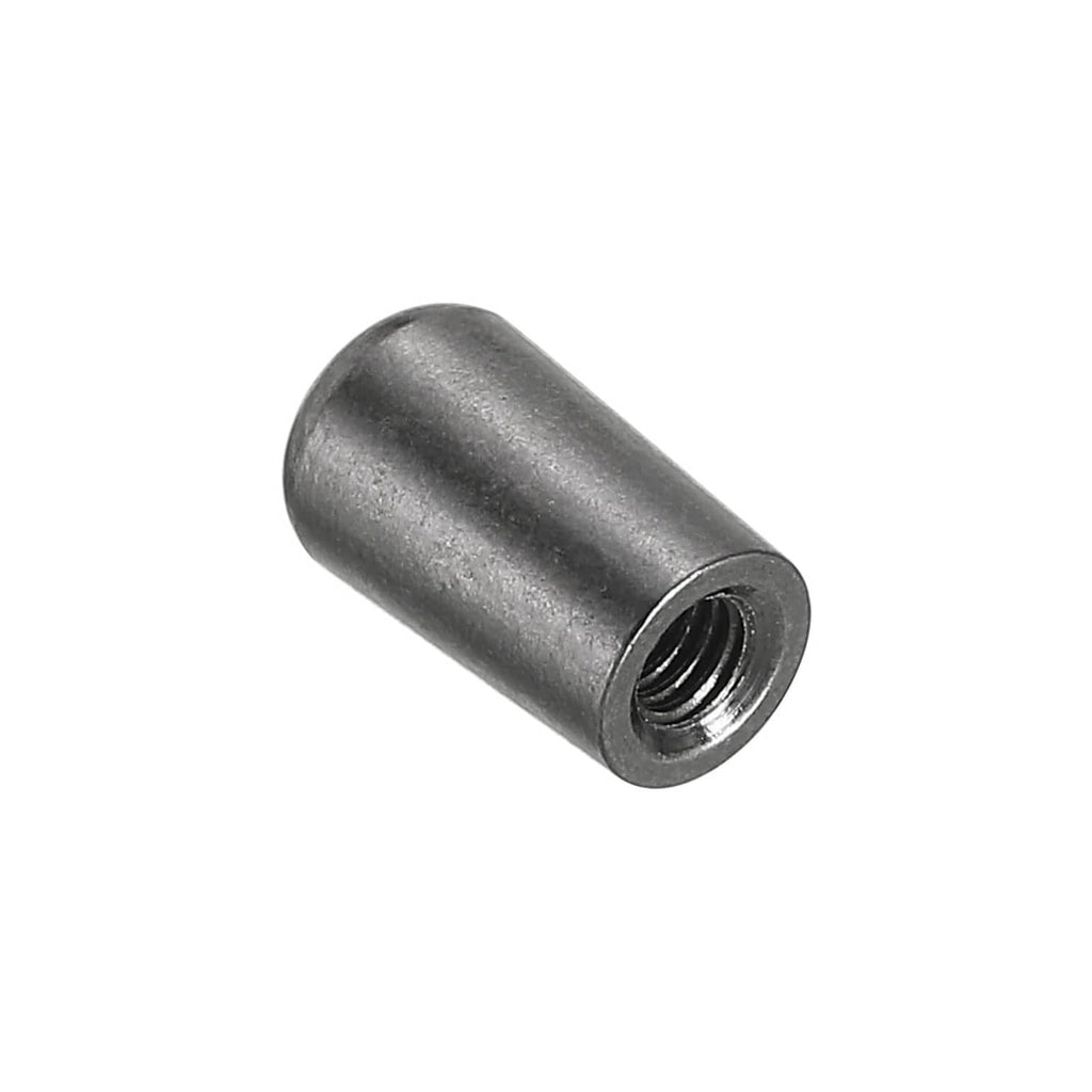 Metal guitar toggle switch knob cap with threaded insert, dark gray finish