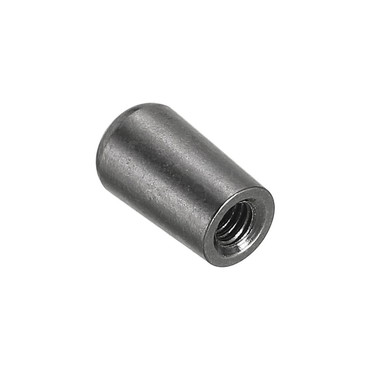 Metal guitar toggle switch knob cap with threaded insert, dark gray finish