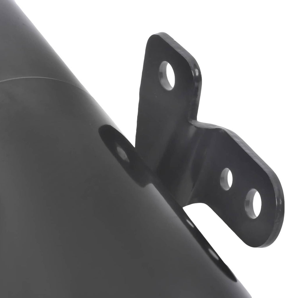 Front shock absorber strut mount bracket with black metal plates, two bolt holes.