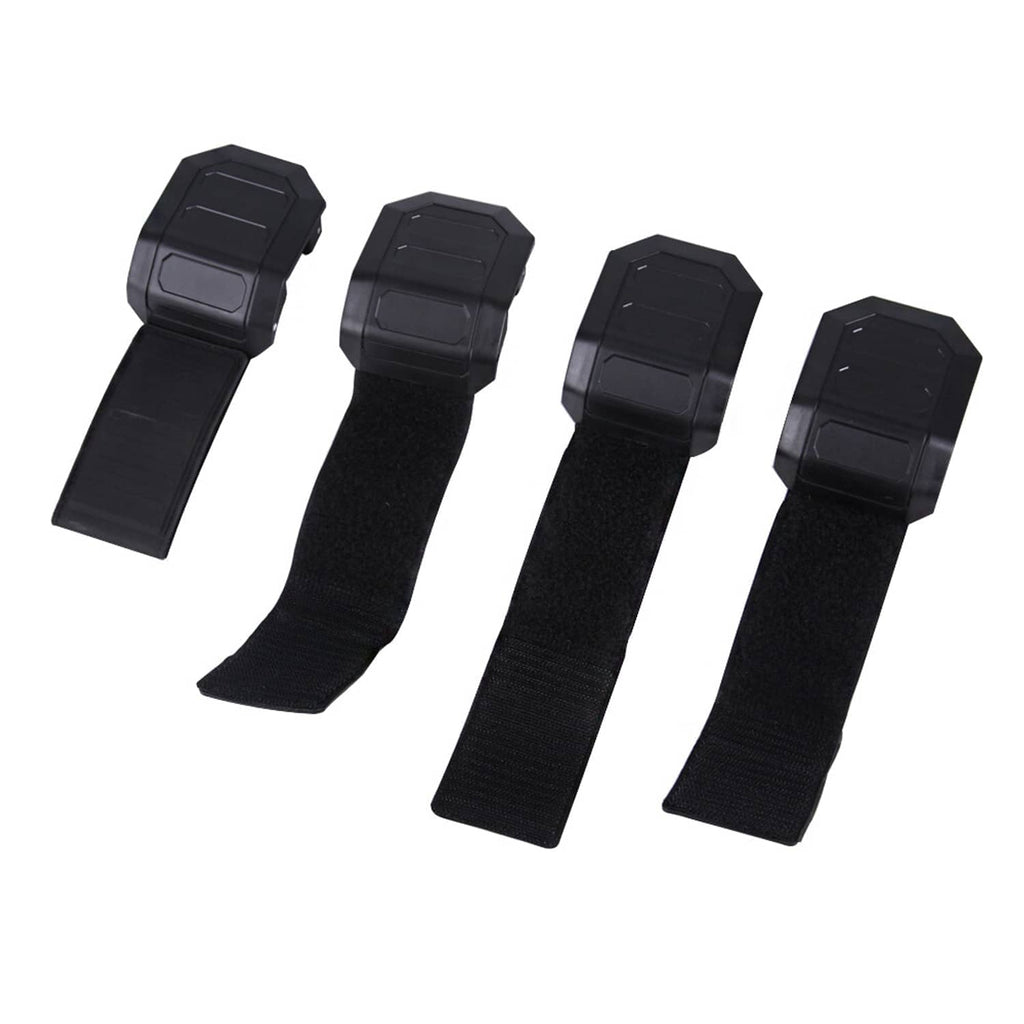 Black mounting brackets and straps set for front windshield installation