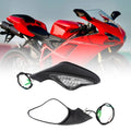Rear-view mirror signal light, black housing with LED lens and wire harness