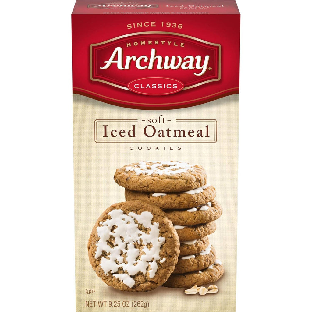 Archway Classics soft iced oatmeal cookies box, net wt 9.25 oz