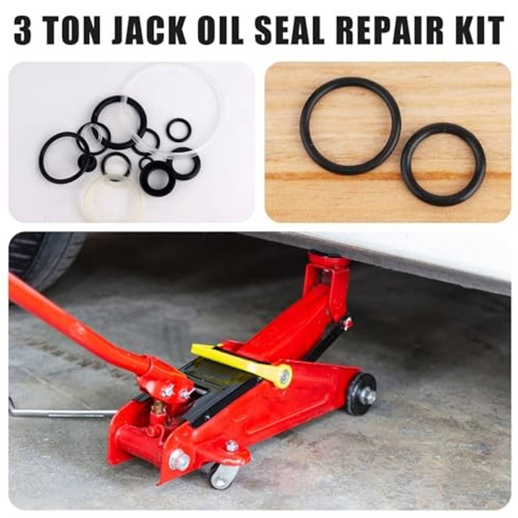 3-ton jack oil seal repair kit with assorted O-rings and hydraulic floor jack