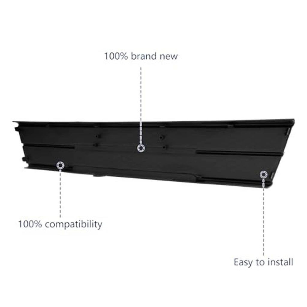Front lower grille insert back plate, black plastic with mounting points and tabs