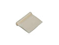 Nylon camper tab, off-white rectangular patch with rounded corners and stitched edge
