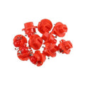 Set of red T5 B8.4D LED dashboard bulbs with metal contacts, 10-pack
