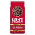 Medium roast whole bean coffee bag, red bag with round coffee-bean graphic