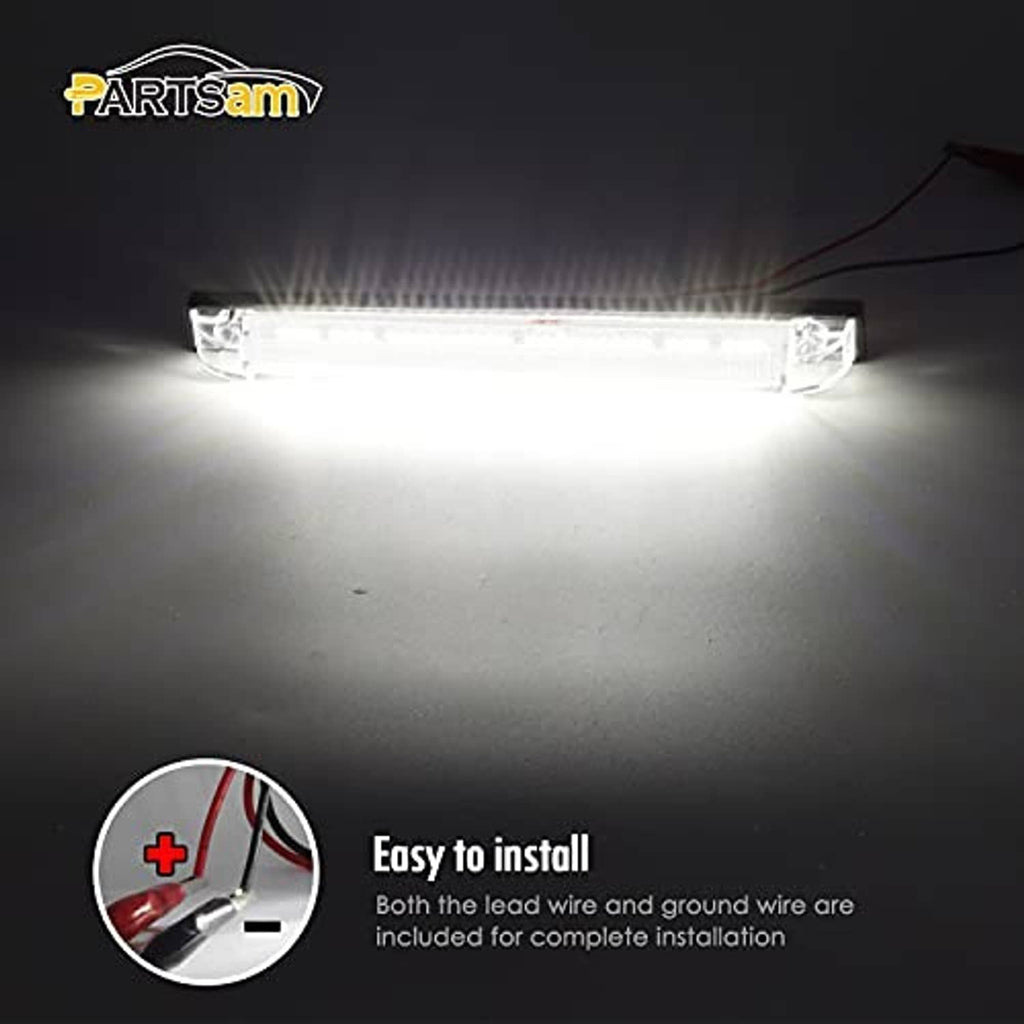 8-inch LED utility strip light bar shining white light with IP67 waterproof styling badge