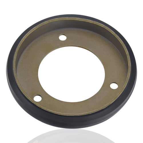 21-inch black drive friction wheel disc with bronze center and three mounting holes