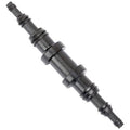 Plastic straight hose joiner reducer connector, dark gray, barbed ends