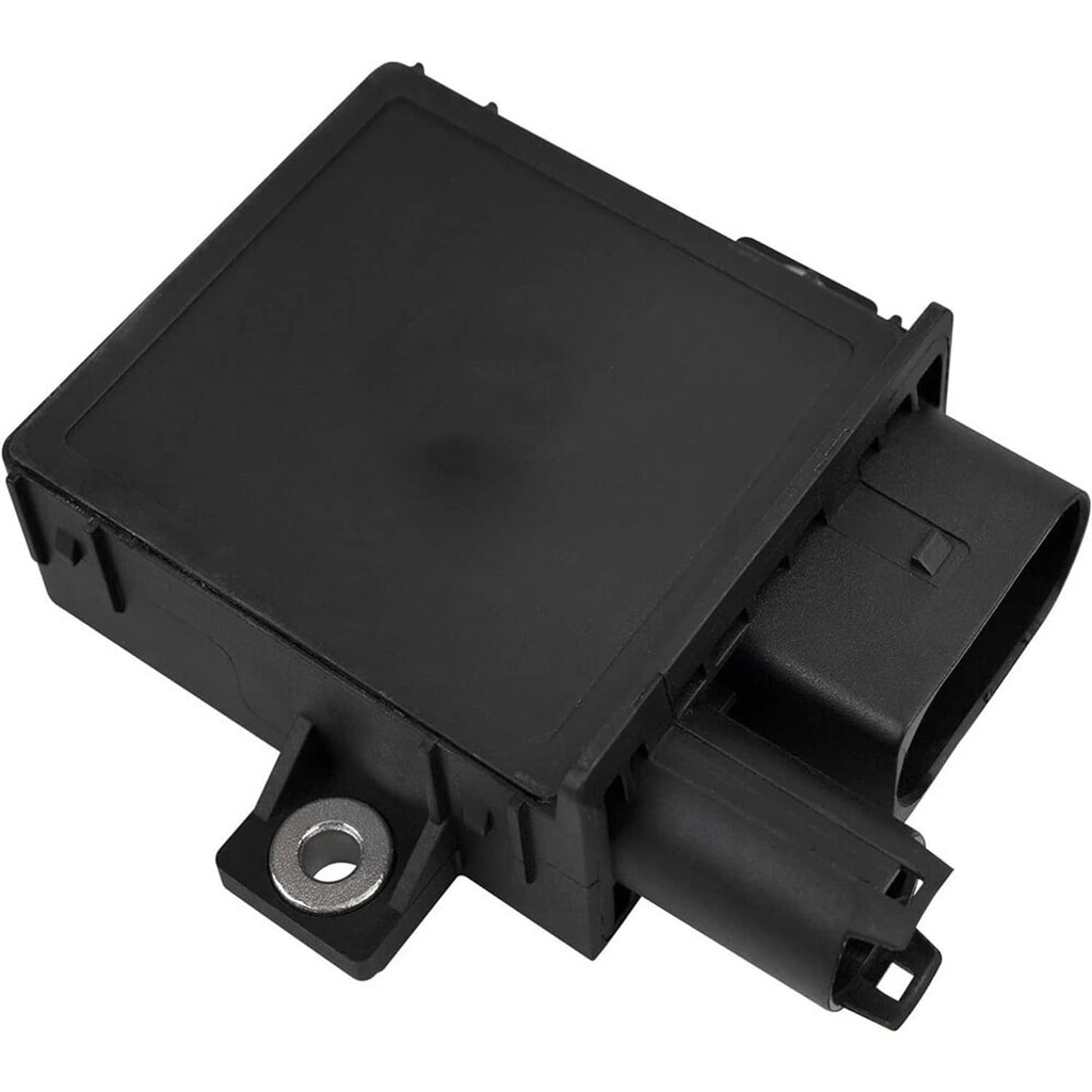 Glow plug control module with black casing and attached multi-pin connector