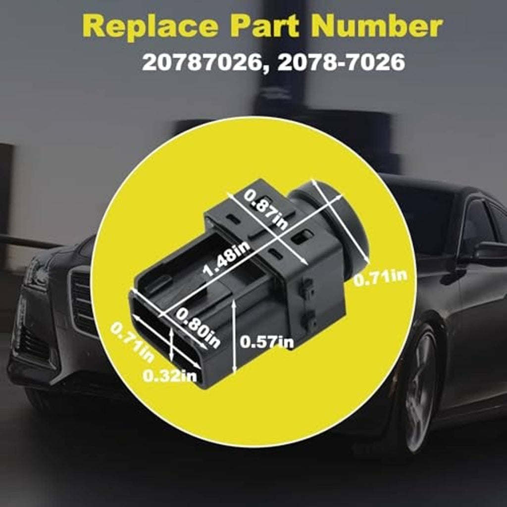 Black door latch release switch with visible connector terminals and button