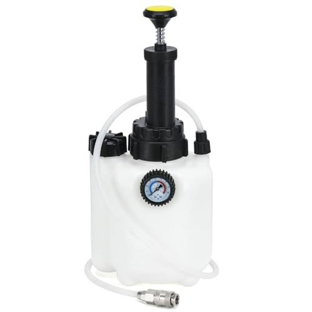 3L manual vacuum brake bleeder bottle with black pump top and pressure gauge