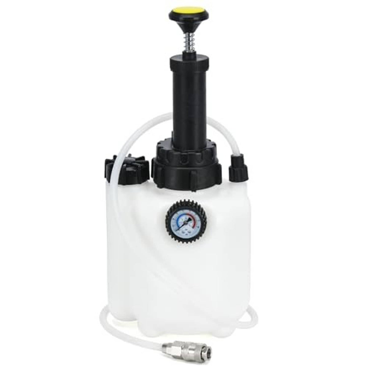 3L manual vacuum brake bleeder bottle with black pump top and pressure gauge