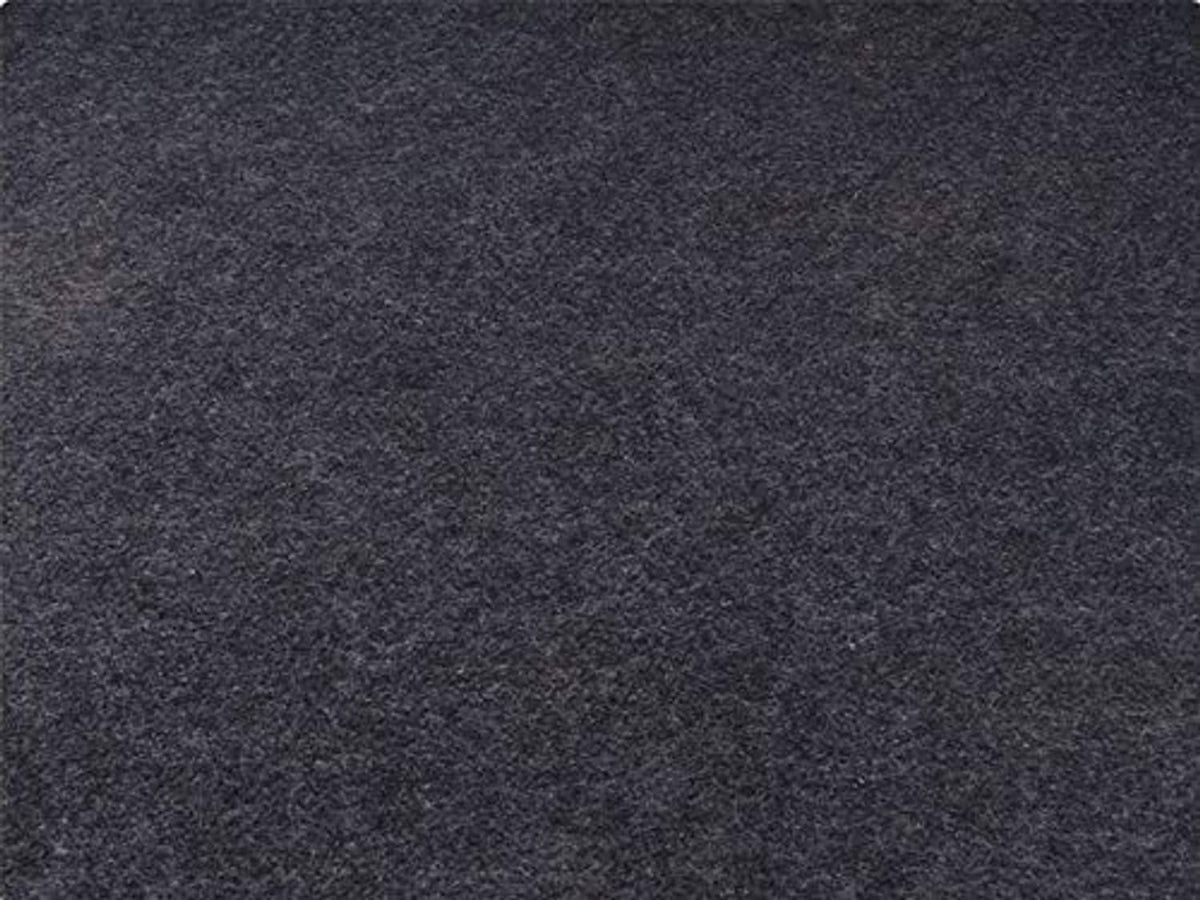 Dark gray under grill mat with textured, felt-like surface