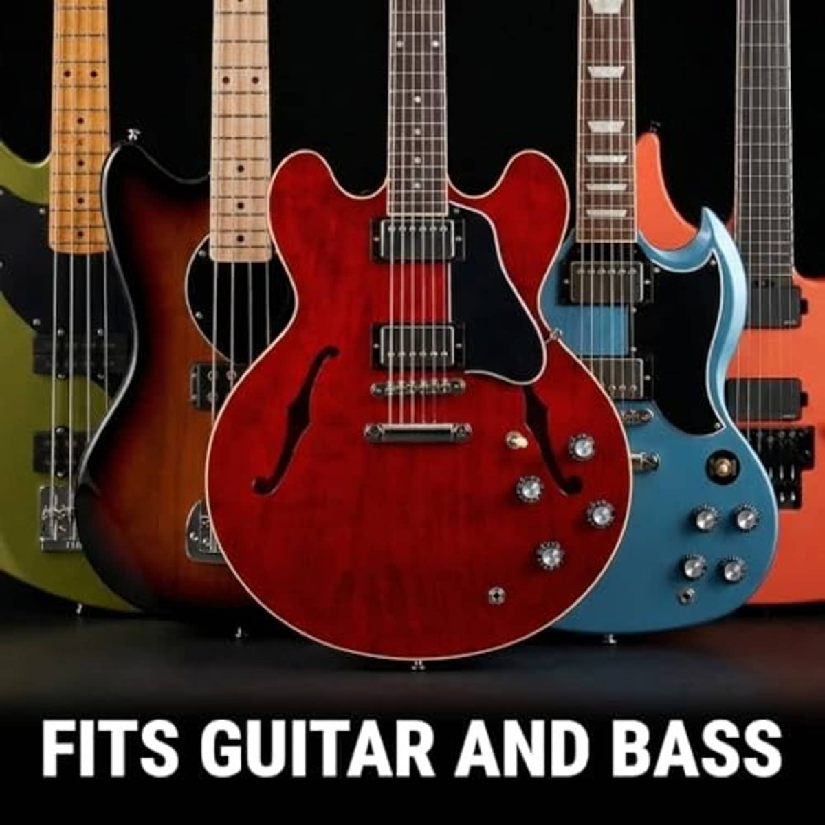 Guitar potentiometer compatibility shown with electric guitars