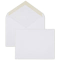 A2 invitation envelopes, white wove paper, gummed flap closure, two envelopes shown