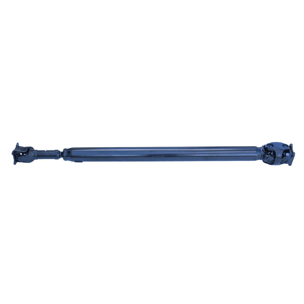 Rear driveshaft prop shaft assembly, straight view with both joint ends