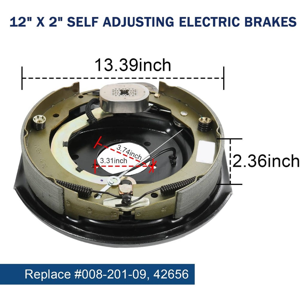 12-inch trailer brake drum assembly with central hub and mounting posts