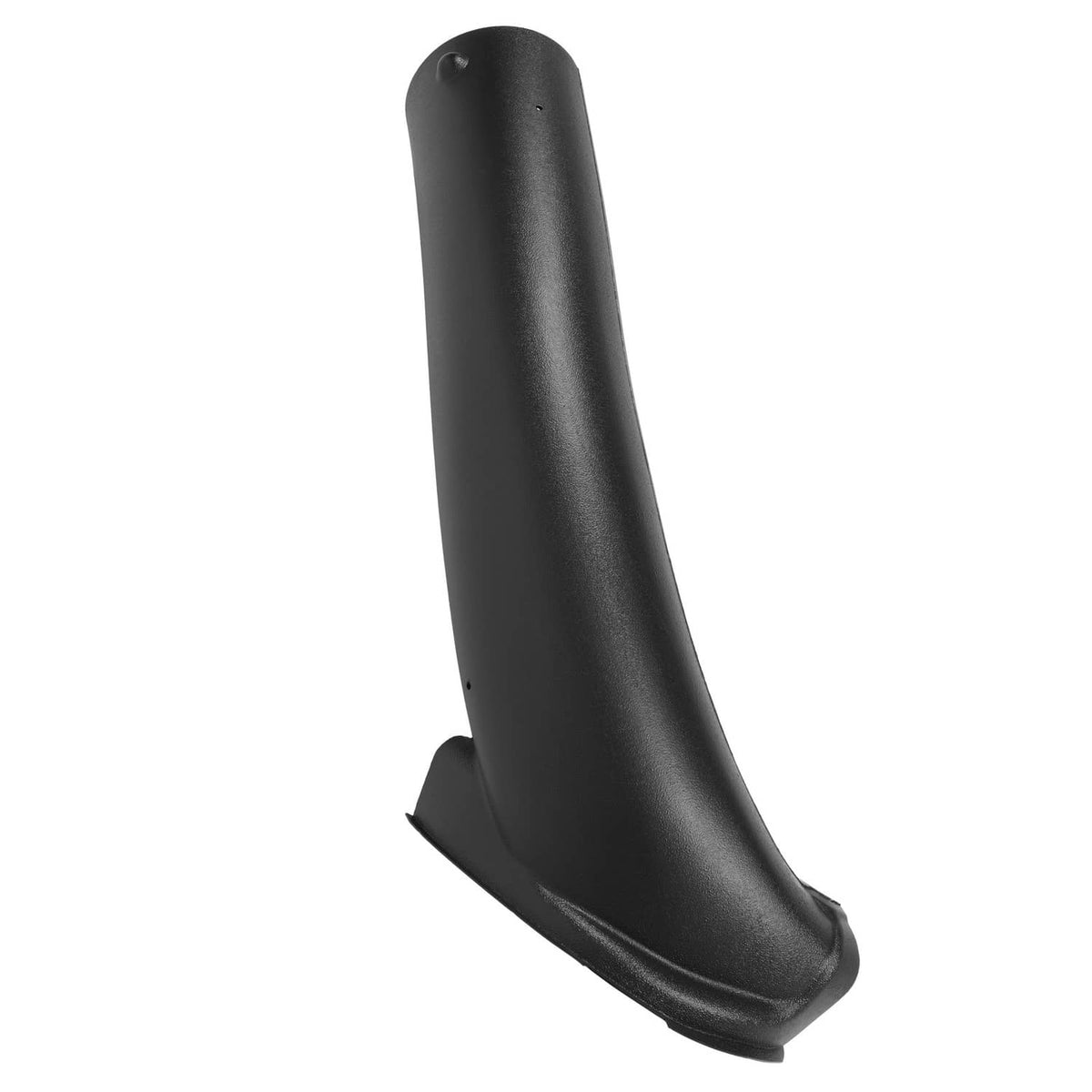 Black vertical chute segment with molded curve and base mounting collar