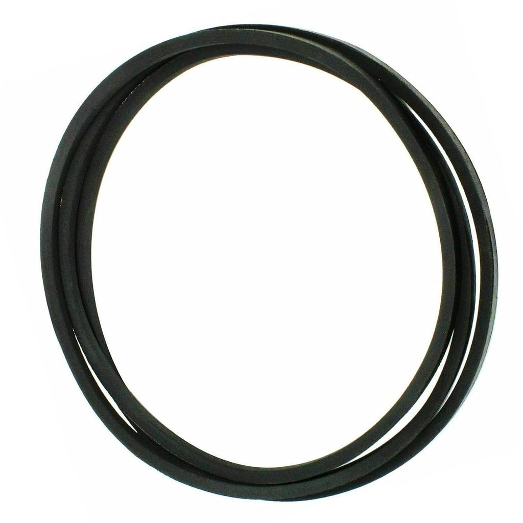 Lawn mower belt, black circular loop with ribbed outer texture