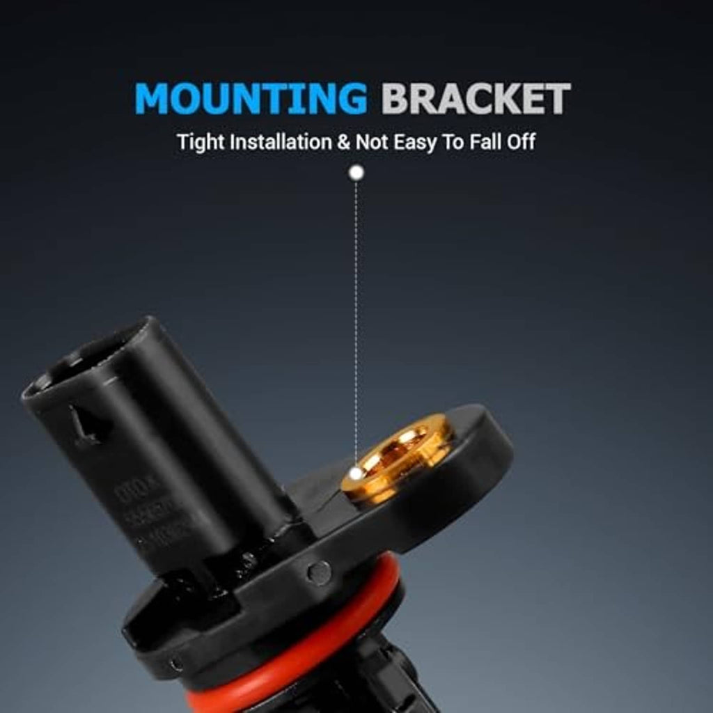 Camshaft position sensor with mounting bracket and orange sealing ring