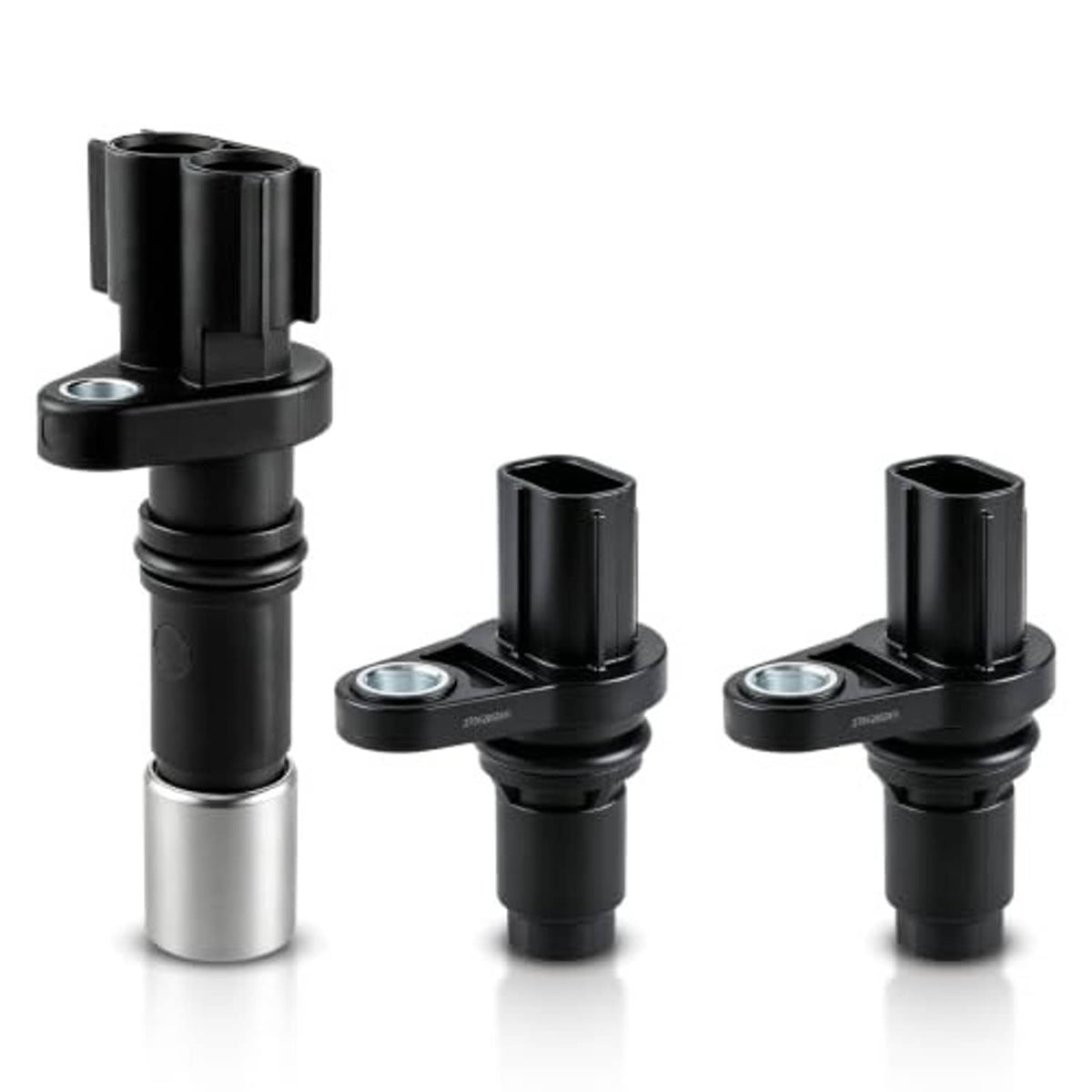 Camshaft/crankshaft position sensors with black housings and silver metal terminals, 3-pack